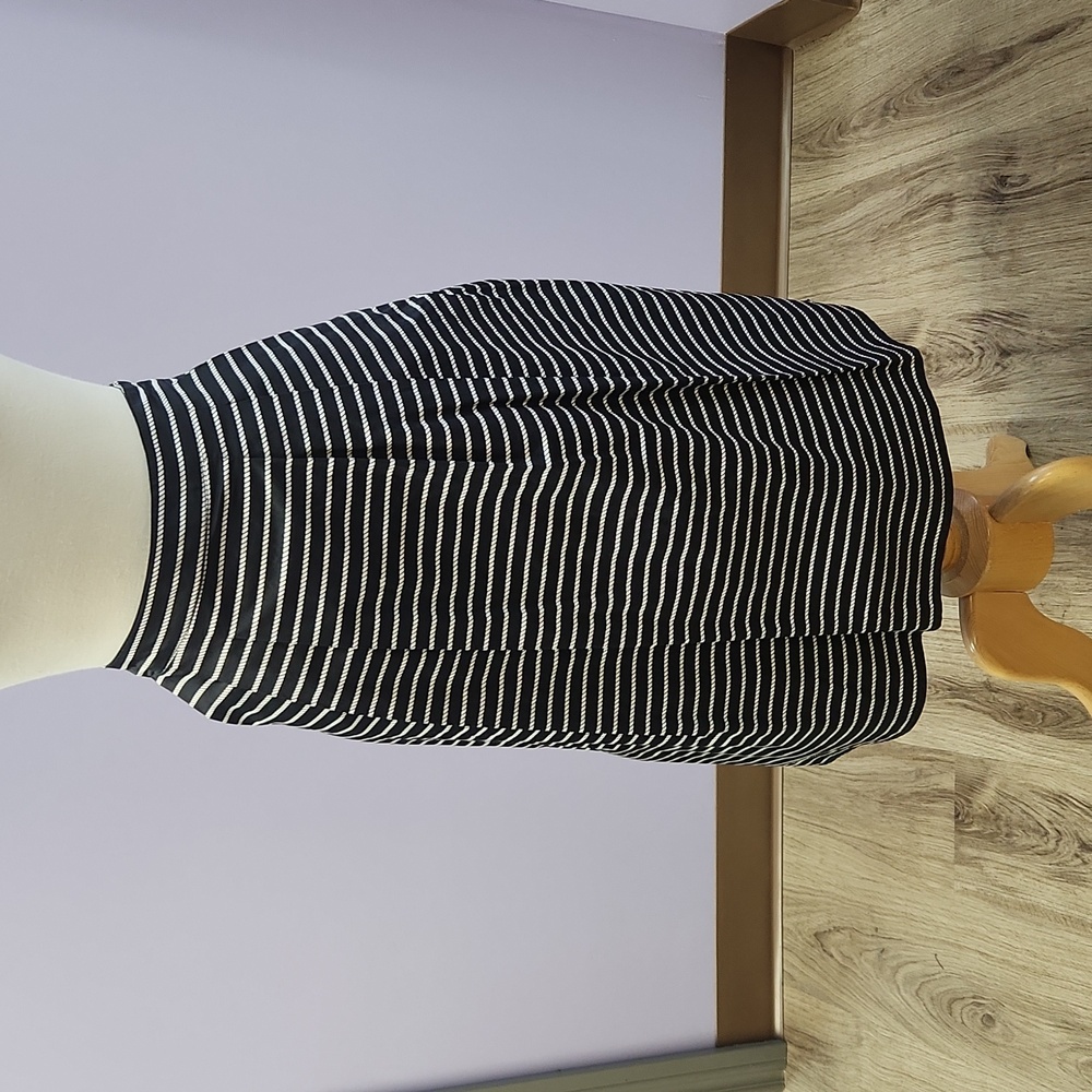 TOMMY HILFIGER black stripe cotton skirt